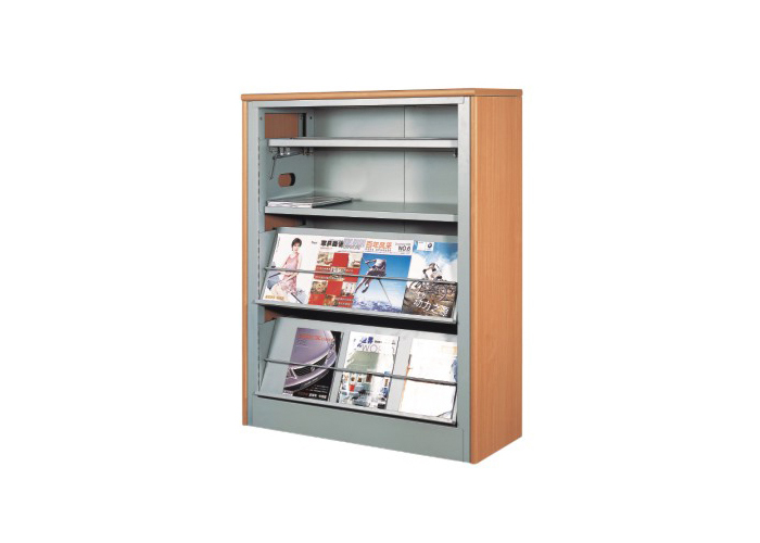 圖書館家具|期刊架、雜志柜|辦公家具|三層單面期刊架